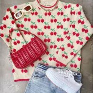 NWT Cherry Sweater